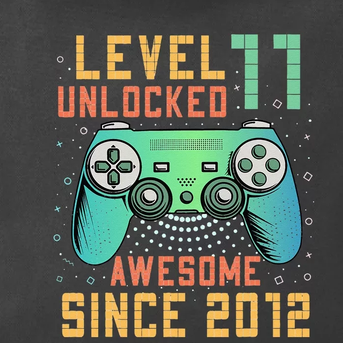 Level 11 Unlocked 11th Birthday 11 Year Old Boy Gifts Gamer Zip Tote Bag