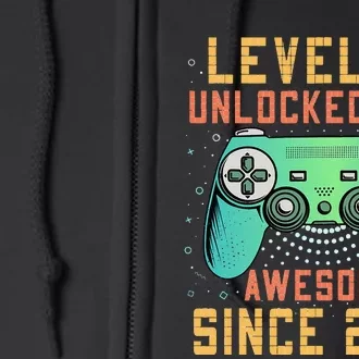 Level 11 Unlocked 11th Birthday 11 Year Old Boy Gifts Gamer Full Zip Hoodie