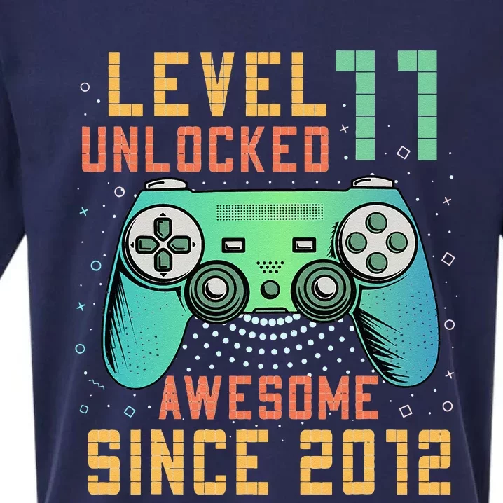 Level 11 Unlocked 11th Birthday 11 Year Old Boy Gifts Gamer Sueded Cloud Jersey T-Shirt