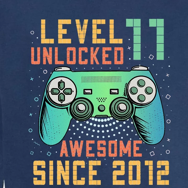 Level 11 Unlocked 11th Birthday 11 Year Old Boy Gifts Gamer Garment-Dyed Sweatshirt