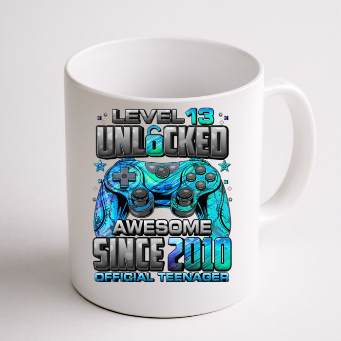 Level 13 Unlocked Awesome Since 2010 13th Birthday Gaming Front & Back Coffee Mug