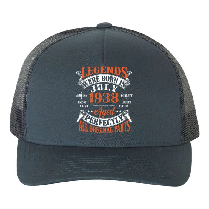 Legend 1938 Vintage 85th Birthday Born In July 1938 Yupoong Adult 5-Panel Trucker Hat