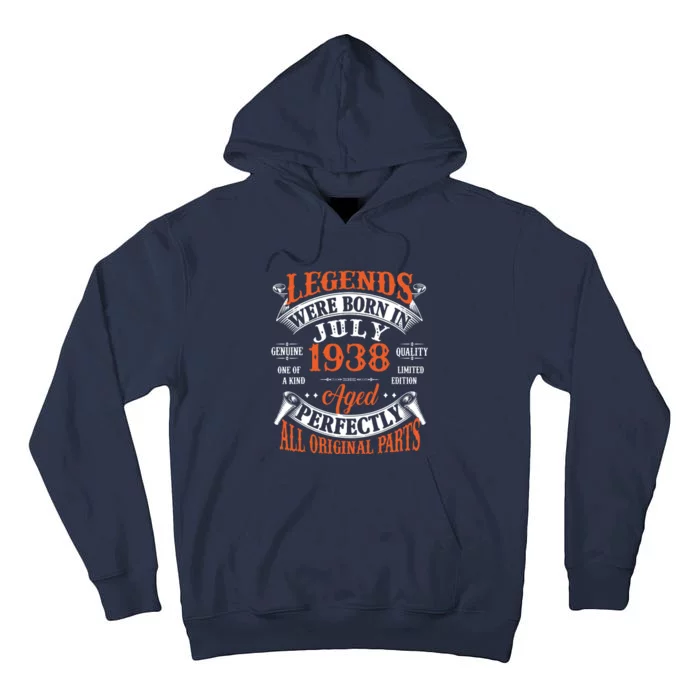 Legend 1938 Vintage 85th Birthday Born In July 1938 Tall Hoodie