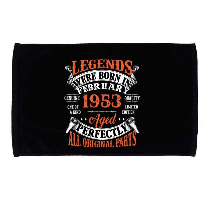 Legend 1953 Vintage 70th Birthday Born In February 1953 Microfiber Hand Towel