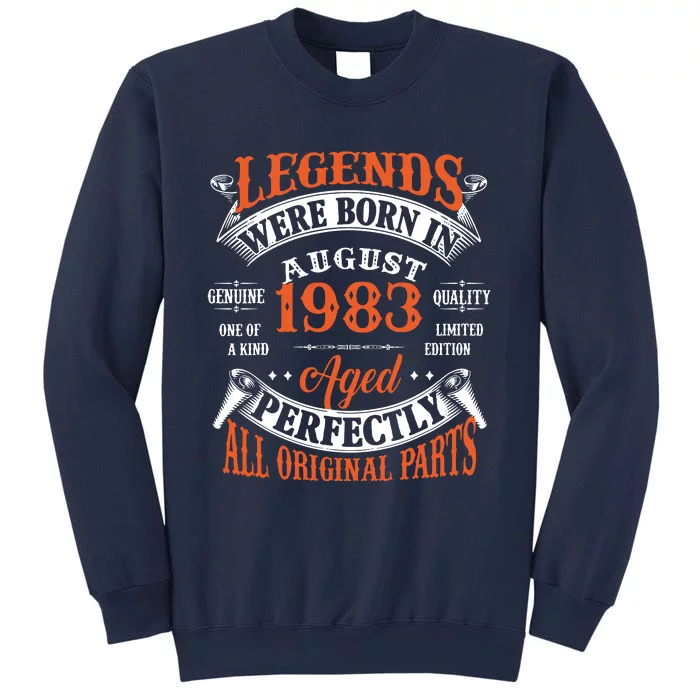 Legend 1983 Vintage 40th Birthday Born In august 1983 Sweatshirt