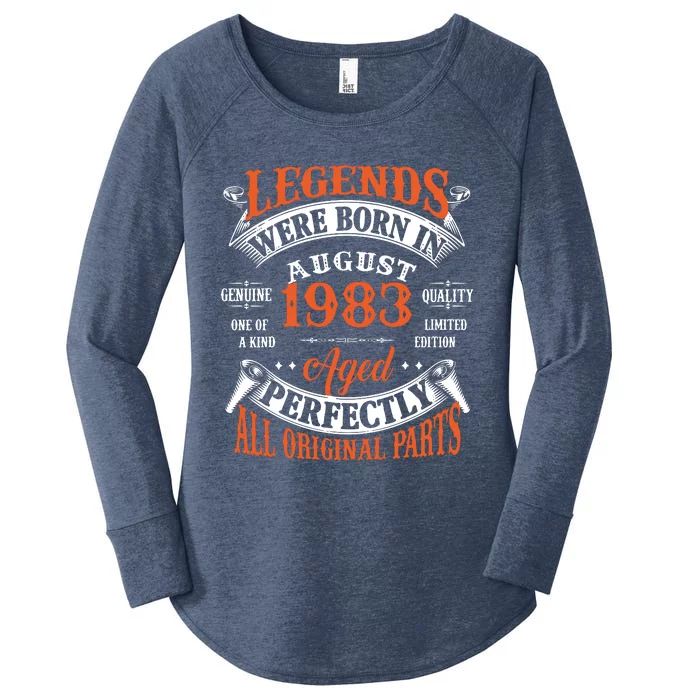 Legend 1983 Vintage 40th Birthday Born In august 1983 Women's Perfect Tri Tunic Long Sleeve Shirt