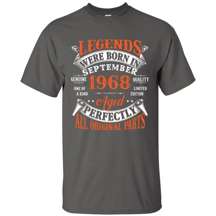 Legend 1968 Vintage 55th Birthday Born In september 1968 Tall T-Shirt