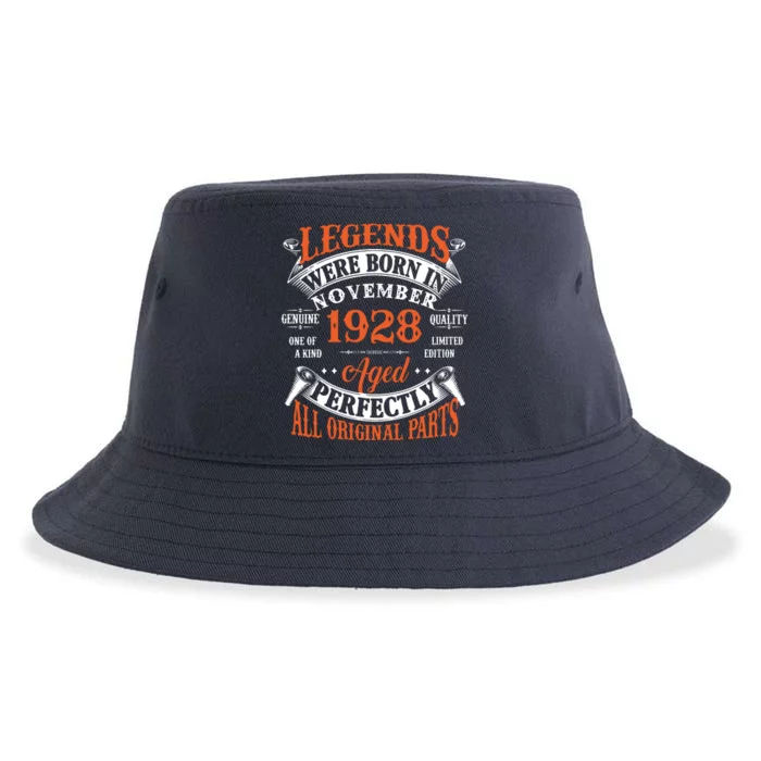 Legend 1928 Vintage 95th Birthday Born In November 1928 Sustainable Bucket Hat