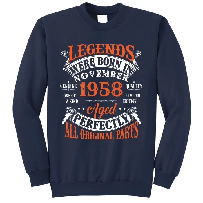 Legend 1958 Vintage 65th Birthday Born In November 1958 Sweatshirt