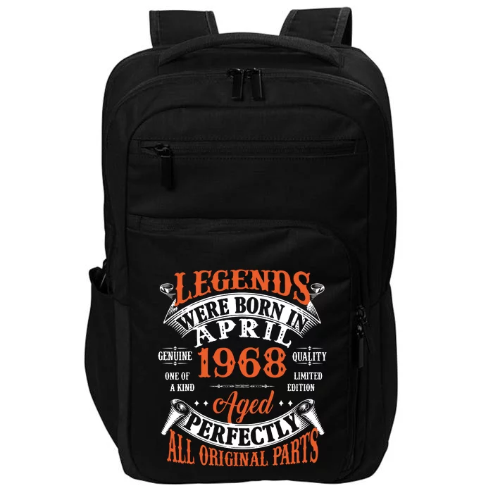 Legend 1968 Vintage 55th Birthday Born In april 1968 Impact Tech Backpack