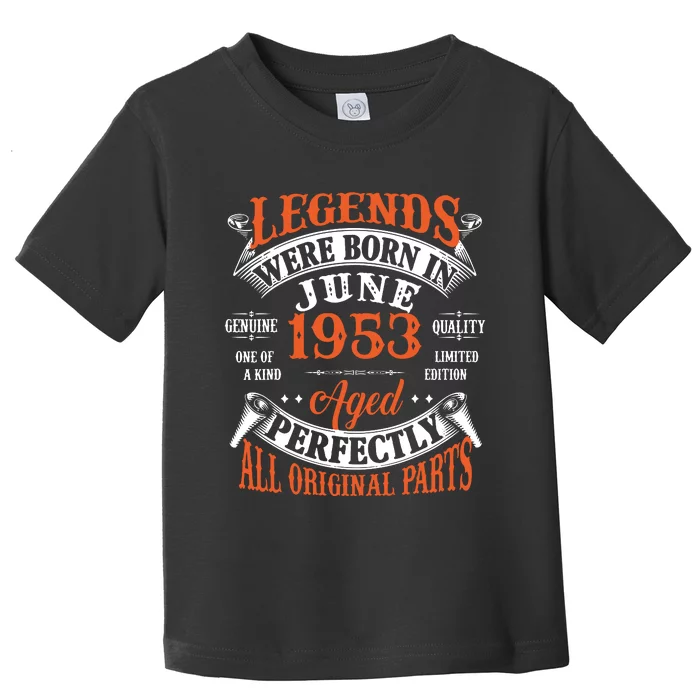 Legend 1953 Vintage 70th Birthday Born In June 1953 Toddler T-Shirt