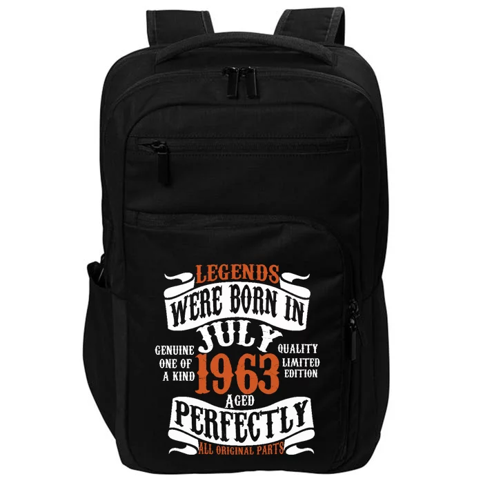 Legend 1963 Vintage 60th Birthday Born In July 1963 Impact Tech Backpack