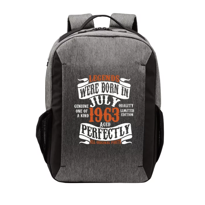 Legend 1963 Vintage 60th Birthday Born In July 1963 Vector Backpack