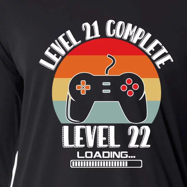 Level 21 Complete Level 22 Loading Vintage Birthday Video Game Cooling Performance Long Sleeve Crew