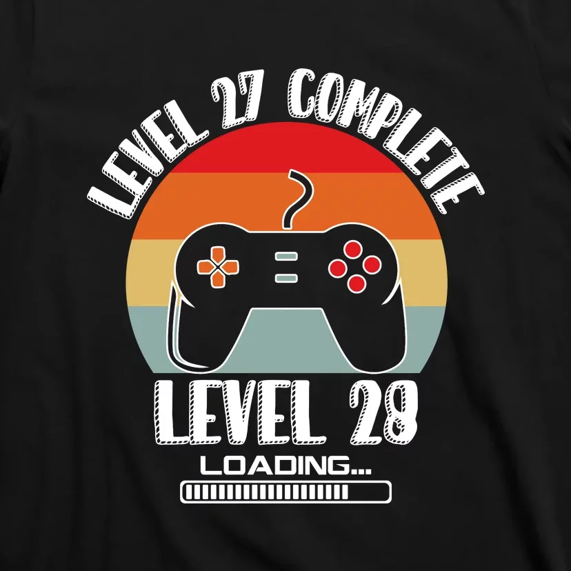 Level 27 Complete Level 28 Loading Vintage Birthday Video Game T-Shirt