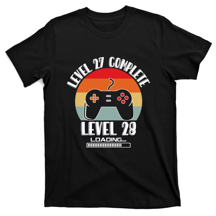 Level 27 Complete Level 28 Loading Vintage Birthday Video Game T-Shirt