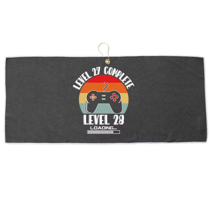 Level 27 Complete Level 28 Loading Vintage Birthday Video Game Large Microfiber Waffle Golf Towel