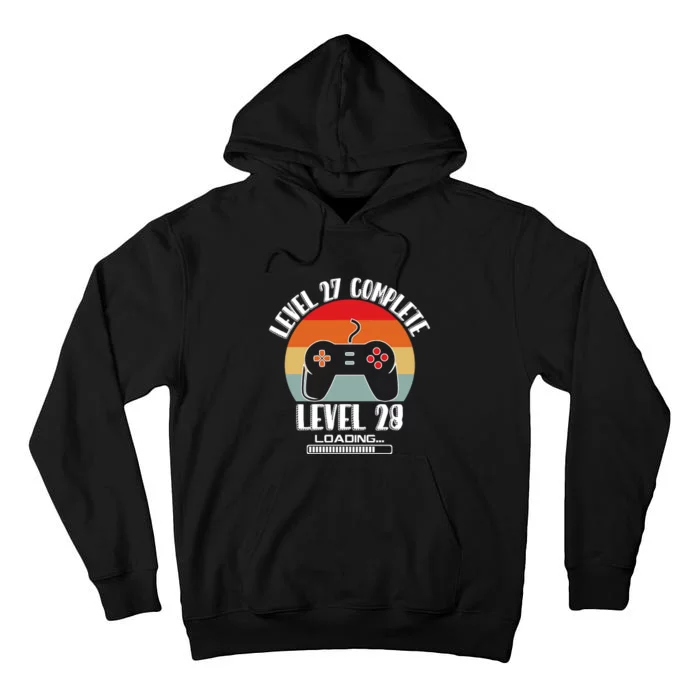 Level 27 Complete Level 28 Loading Vintage Birthday Video Game Tall Hoodie