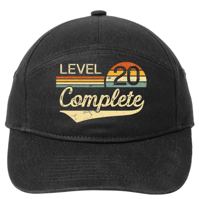 Level 20 Complete Vintage 20th Wedding Anniversary 7-Panel Snapback Hat