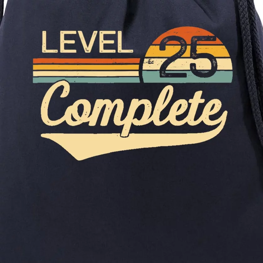 Level 25 Complete Gift 25 Year Wedding Anniversary Gift Him Her Gift Drawstring Bag