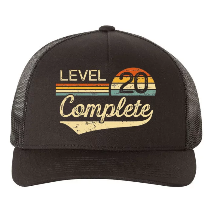 Level 20 Complete Vintage 20th Wedding Anniversary Yupoong Adult 5-Panel Trucker Hat