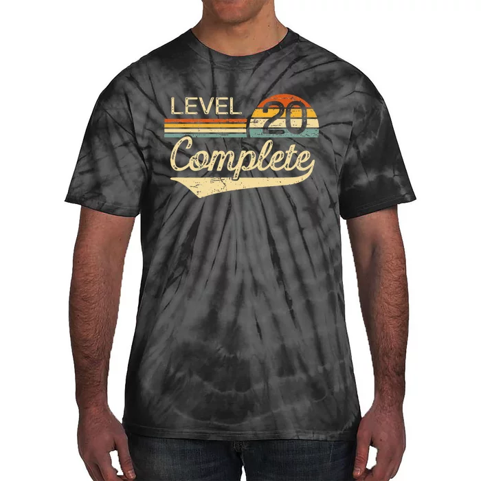 Level 20 Complete Vintage 20th Wedding Anniversary Tie-Dye T-Shirt