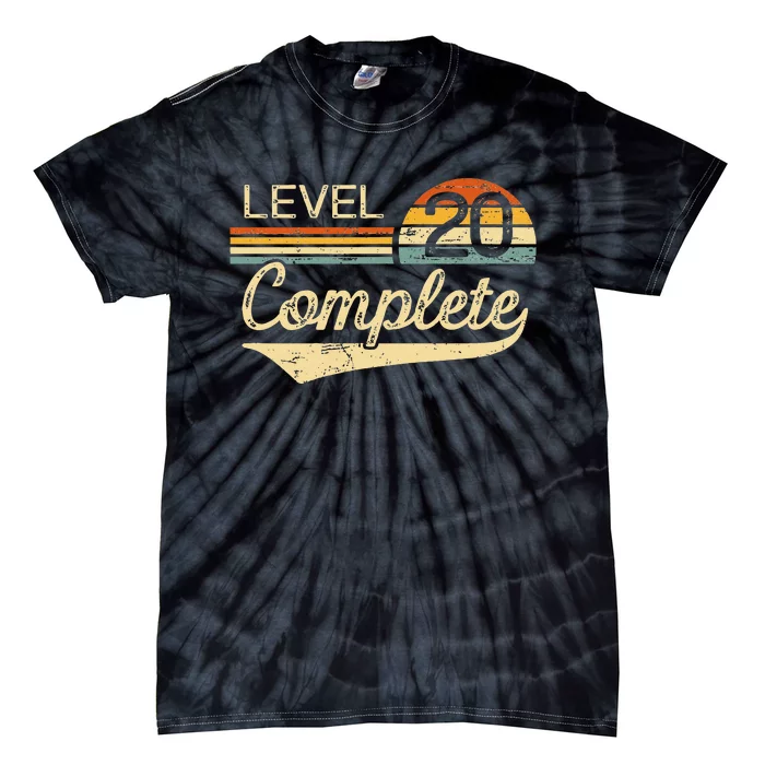 Level 20 Complete Vintage 20th Wedding Anniversary Tie-Dye T-Shirt