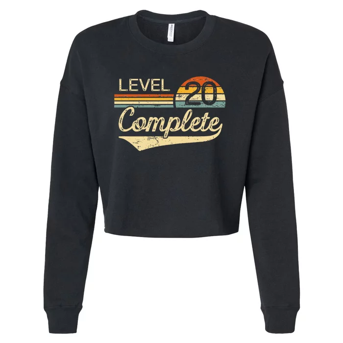 Level 20 Complete Vintage 20th Wedding Anniversary Cropped Pullover Crew