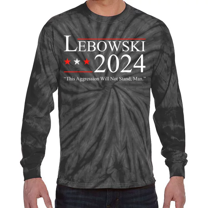 Lebowski 2024 Election Vote Funny Tie-Dye Long Sleeve Shirt