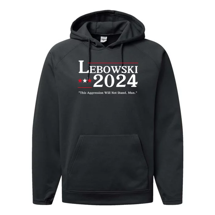 Lebowski 2024 Election Vote Funny Performance Fleece Hoodie