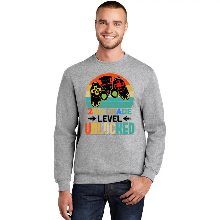 Level 2nd Grade Unlocked Back To School First Day Tall Sweatshirt