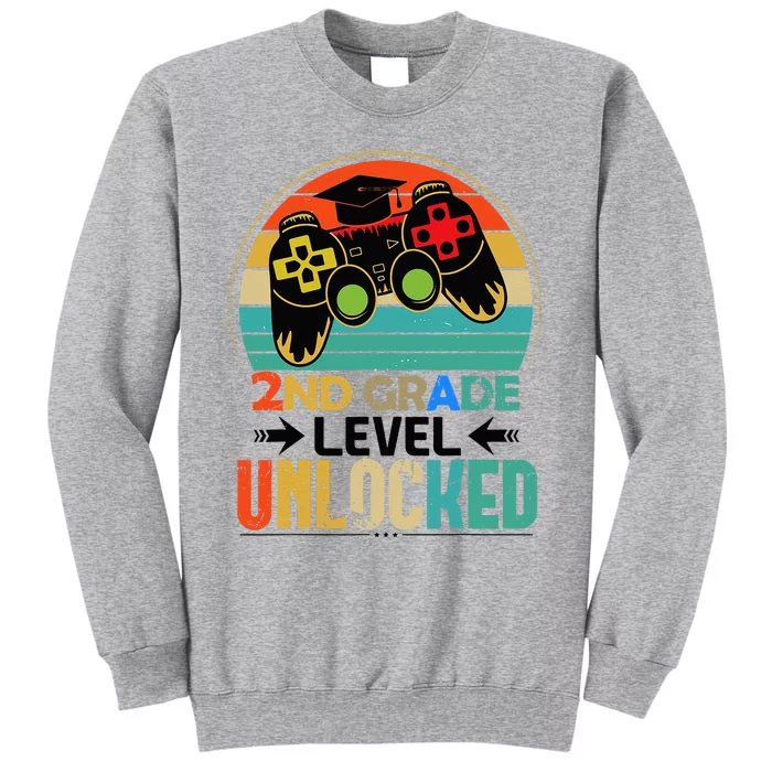 Level 2nd Grade Unlocked Back To School First Day Tall Sweatshirt