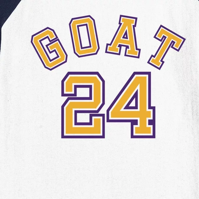 Kobe 24 Goat Jersey Los Angeles Basketball Team Baseball Sleeve Shirt