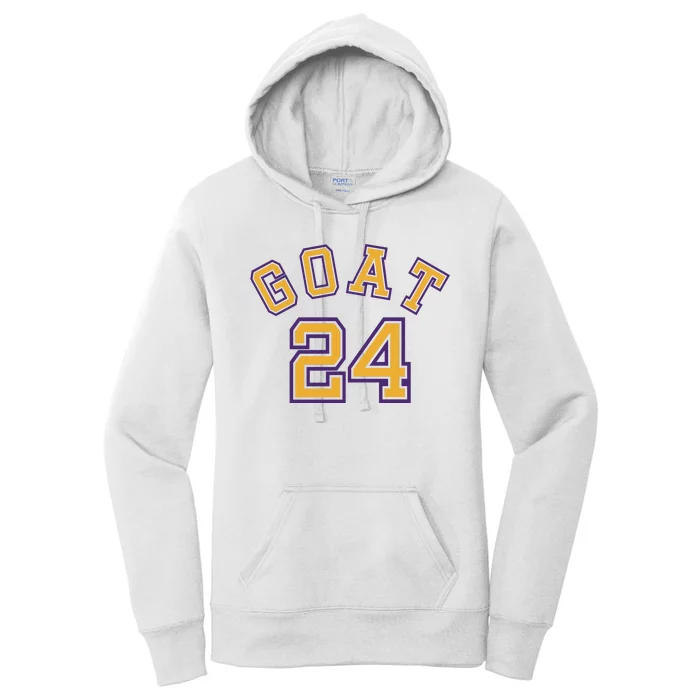 Kobe 24 Goat Jersey Los Angeles Basketball Team Women's Pullover Hoodie