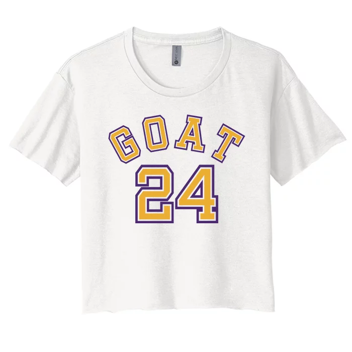 Kobe 24 Goat Jersey Los Angeles Basketball Team Women's Crop Top Tee