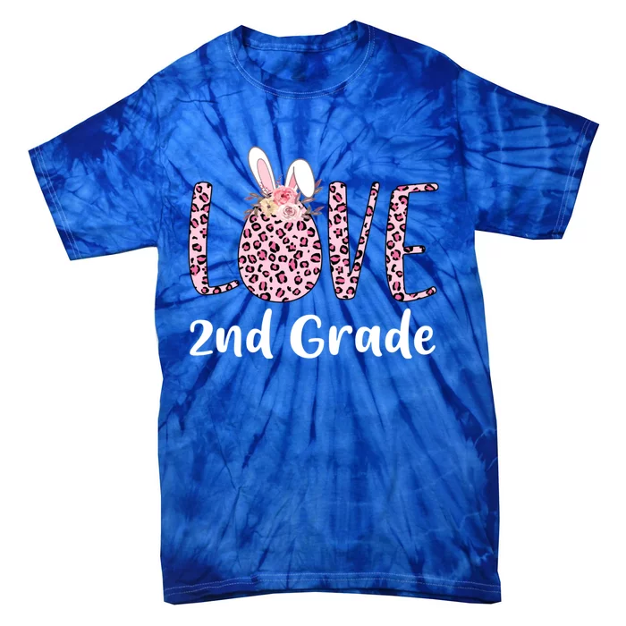 Love 2nd Grade Eggs Leopard Cute Bunny Teacher Easter Day Great Gift Tie-Dye T-Shirt