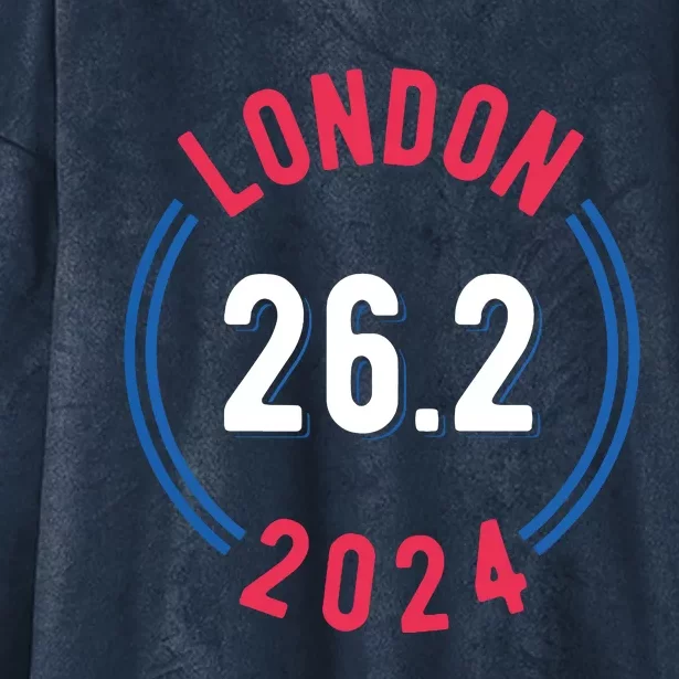 London 2024 Marathon 262 Hooded Wearable Blanket