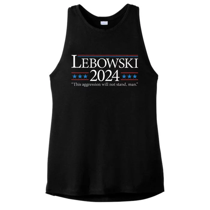 Lebowski 2024 Political Election Vote 2024 Ladies Tri-Blend Wicking Tank