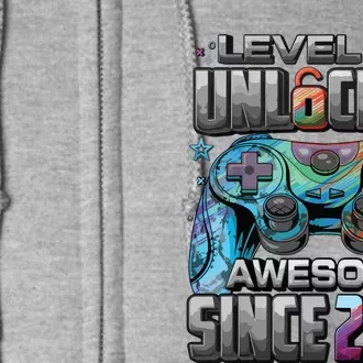 Level 21 Unlocked Awesome Since 2002 21st Birthday Gaming Full Zip Hoodie