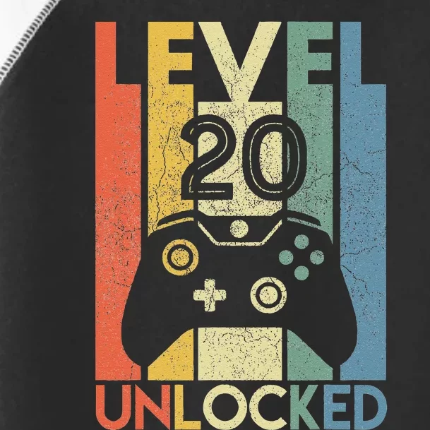 Level 20 Unlocked Funny Video Gamer 20th Birthday Gift Toddler Fine Jersey T-Shirt