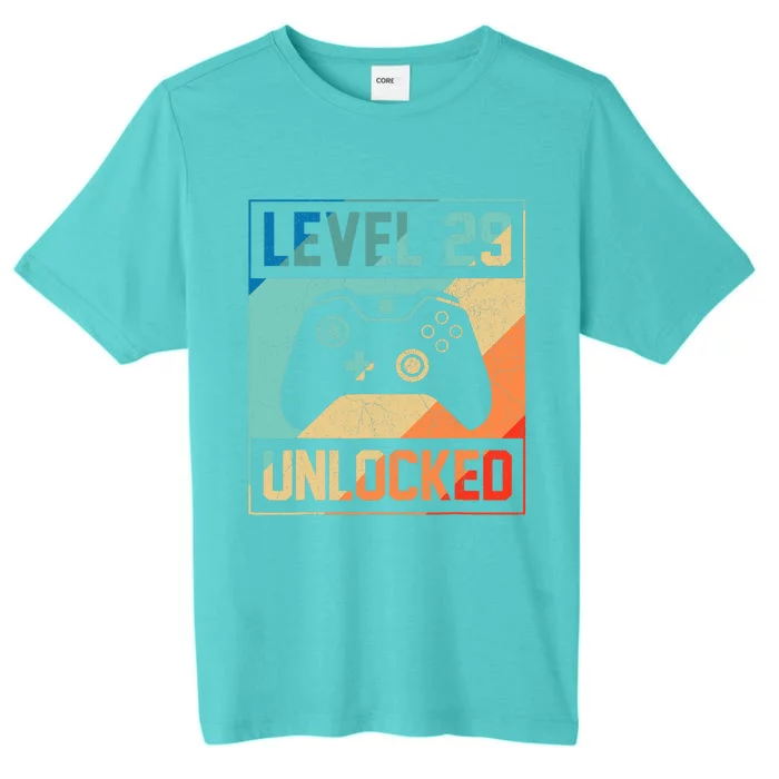 Level 29 Unlocked Video Gamer 29th Birthday Gifts Tee ChromaSoft Performance T-Shirt