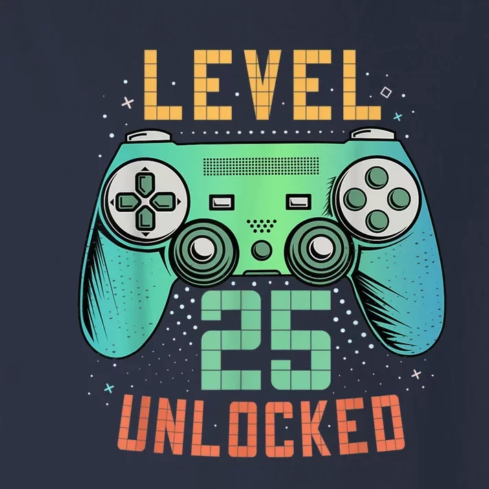 Level 25 Unlocked 25th Birthday Gamer Gifts 25 Year Old Male Toddler Long Sleeve Shirt