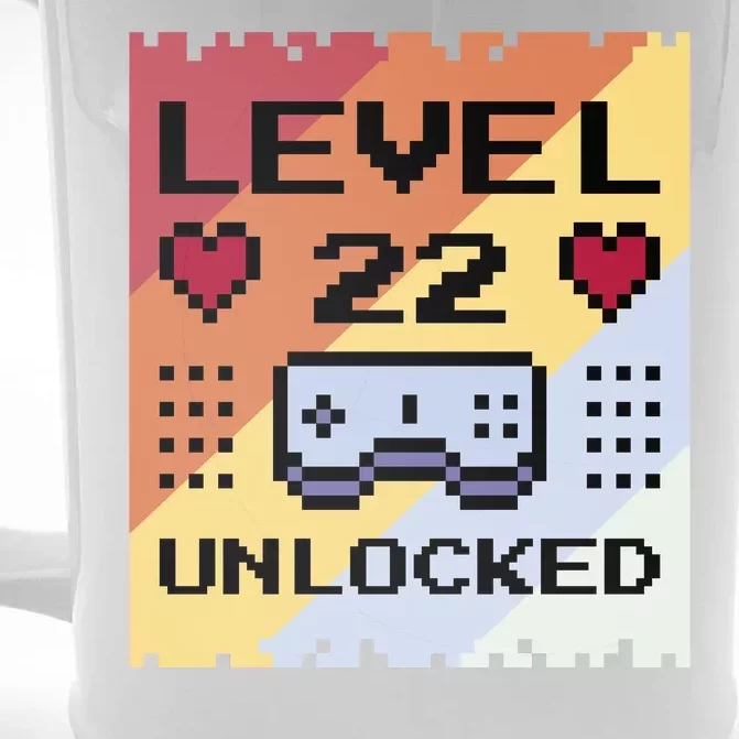 Level 22 Unlocked Birthday Front & Back Beer Stein