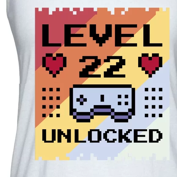 Level 22 Unlocked Birthday Ladies Essential Flowy Tank