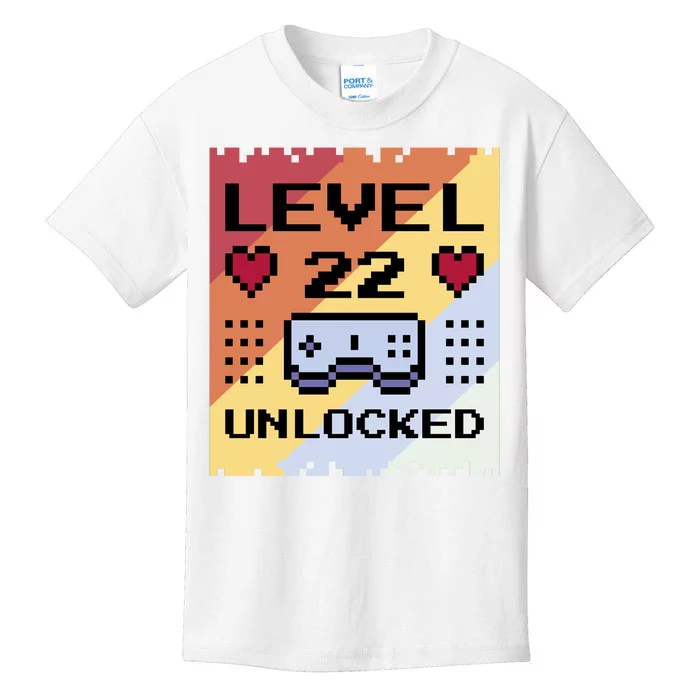 Level 22 Unlocked Birthday Kids T-Shirt