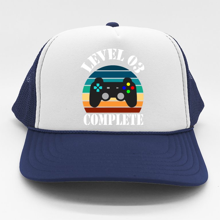 Level 3 Complete Retro Vintage/ 3rd Anniversary Gift/ 3rd Birthday Gift Level3 Trucker Hat