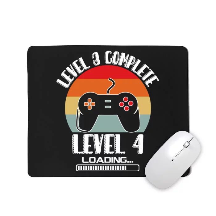 Level 3 Complete Level 4 Loading Vintage Birthday Video Game Mousepad