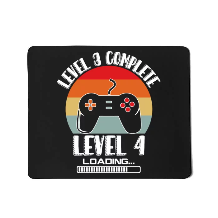 Level 3 Complete Level 4 Loading Vintage Birthday Video Game Mousepad