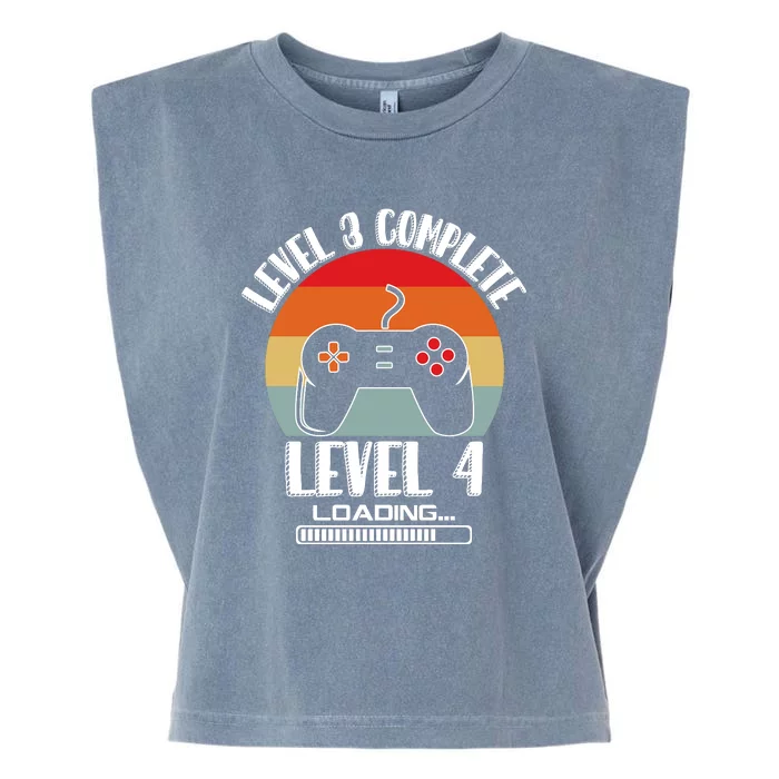 Level 3 Complete Level 4 Loading Vintage Birthday Video Game Garment-Dyed Women's Muscle Tee