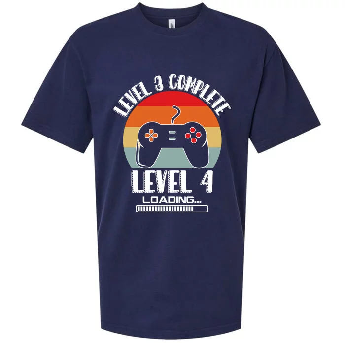 Level 3 Complete Level 4 Loading Vintage Birthday Video Game Sueded Cloud Jersey T-Shirt